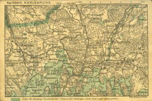 Ein detailliertes historisches Stadtplan von Karlsruhe, Deutschland, das Straßen, Gebäude und Sehenswürdigkeiten mit Text oben und unten auf dem Papier zeigt.