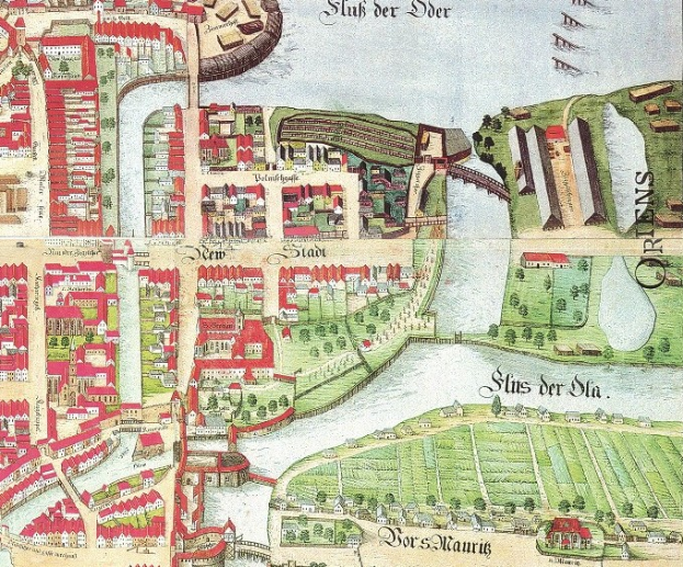 Ein detailliertes altes Stadtplan von Stuttgart, Deutschland, der Straßen, Gebäude, Sehenswürdigkeiten, Bäume, Gras, Wasser und Text zeigt, der Informationen über die Bevölkerung, Geschichte und Kultur der Stadt enthält.