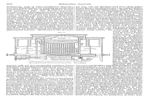 Eine Buchseite mit einer detaillierten Zeichnung eines Automotor mit beschrifteten Komponenten, betitelt "Deutsches Patent 890,000,000 - Schematics des Motors".